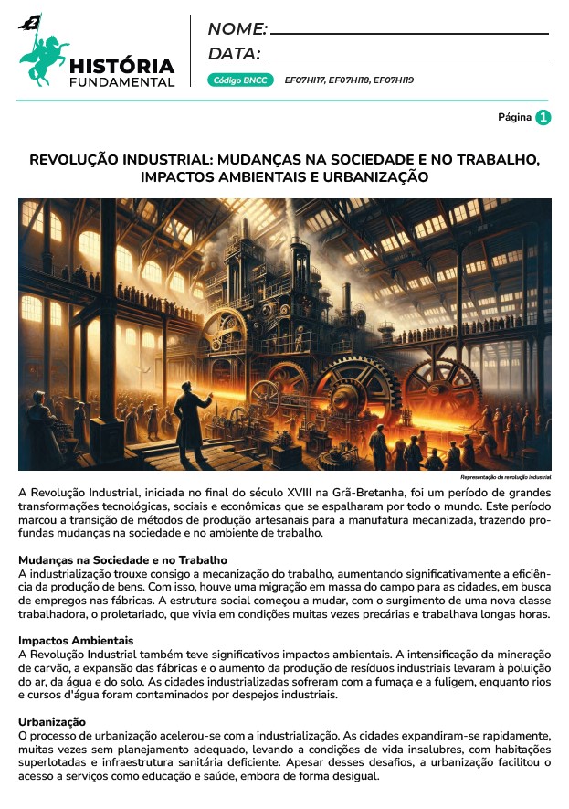 Atividades de história fundamental 2 de acordo com a BNCC em PDF para imprimir - do 6° ao 9° ano